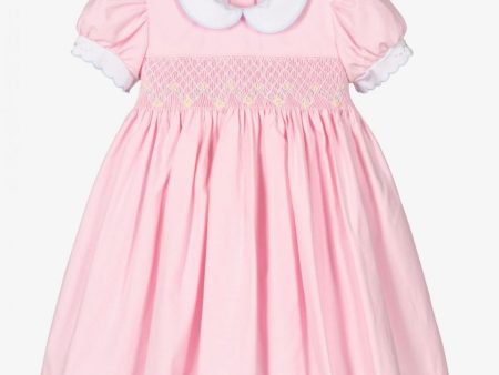 PRETTY ORIGINALS - Smocked Dress  - Pink Hot on Sale