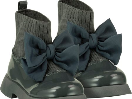 A DEE - Back To School Mary Jane Sock Wellington - Grey Hot on Sale