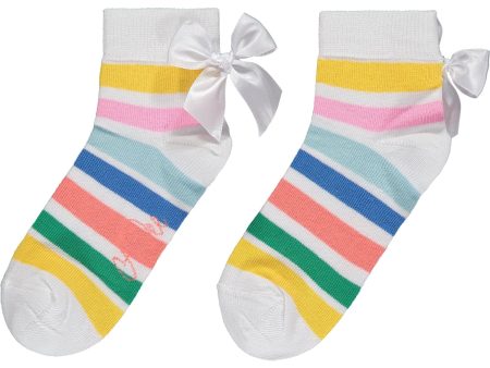 A DEE - Ubah La Isla Bonita Frill Ankle Socks - Stripe Hot on Sale