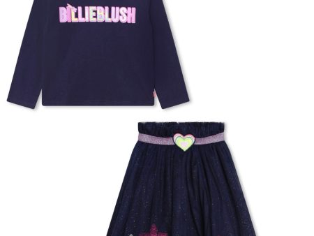 BILLIEBLUSH - Star Skirt Set - Navy on Sale