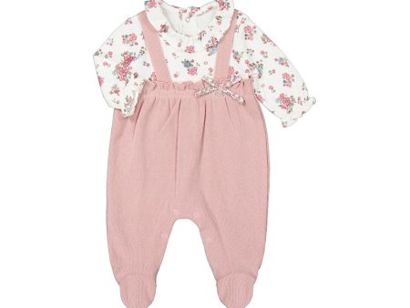 MAYORAL - Floral Romper - Blush Online now