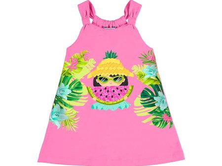 MAYORAL - Graphic Watermelon Dress - Pink Supply