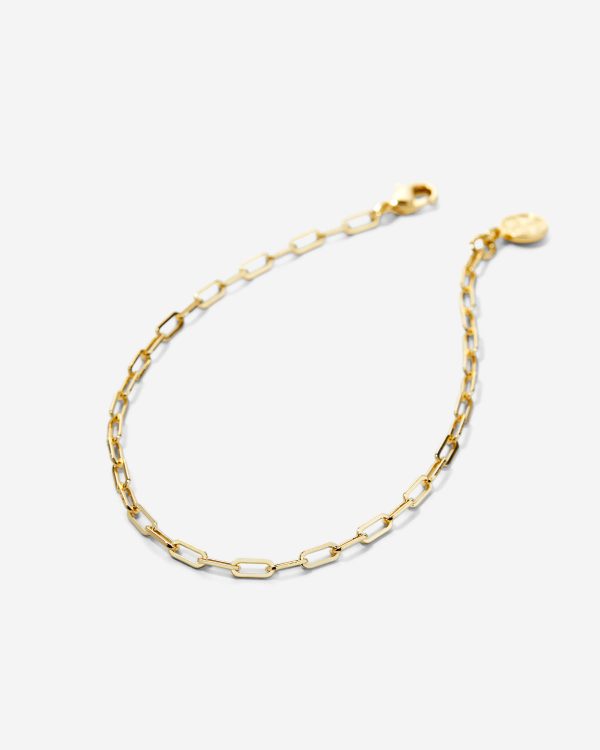 Connected Delicate Paperclip Chain Anklet Hot on Sale