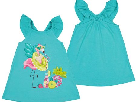 MAYORAL - Flamingo Dress - Turquoise on Sale