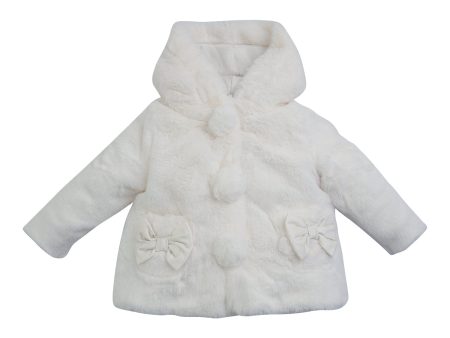 LITTLE A - As Good As Gold Fiona Faux Fur Coat - White Sale