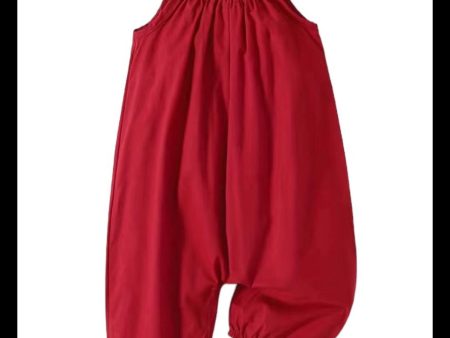 Crimson Red Baby Romper For Cheap