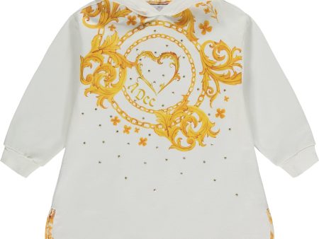 A DEE - Baroque Love Bella Hoody Dress - White For Discount