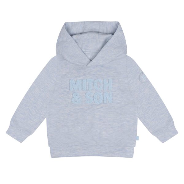 MITCH & SON - Alex Melange Hoody Tracksuit - Pale Blue Hot on Sale