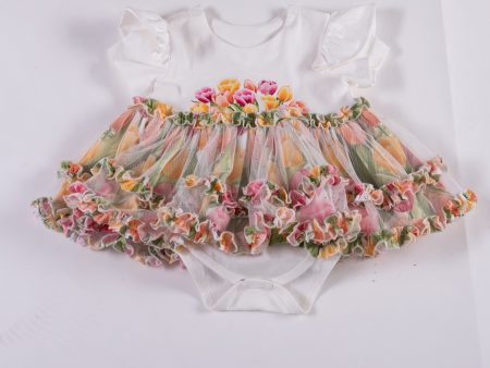 Daga - Herald Of The Summer Baby Dress & Socks - White Hot on Sale