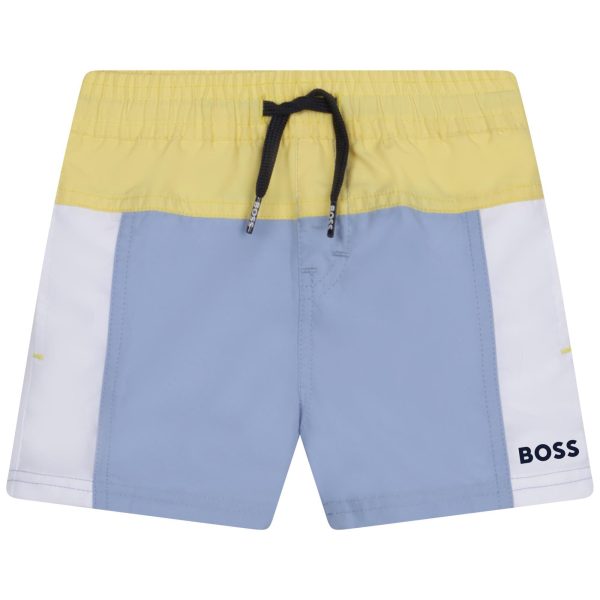 HUGO BOSS - Toddler Colour Block Swim Shorts - Blue For Discount