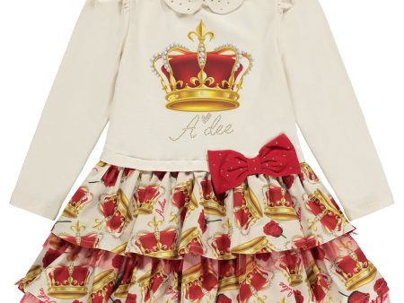 A DEE - A Dee Queen Clara Crown Frill Dress - White Sale