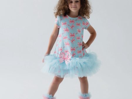 Daga - Magic Bow Tutu Dress - Turquoise Online Hot Sale