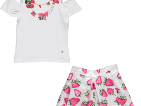 PICCOLA SPERANZA - Strawberry Skort Set - Pink Online Sale