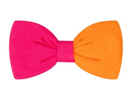 A DEE - Miranda Bold Hearts Colour Block Bow Clip - Hot Pink Online now