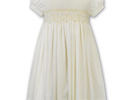 SARAH LOUISE - Peter Pan Collar Smock Dress - Lemon For Cheap