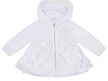 LITTLE A - Jillie Little Fish Frill Jacket - White For Sale