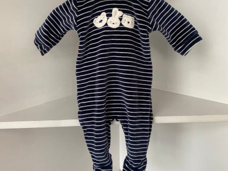 Coccode - Pets Stripe Babygrow - Navy Blue Online now