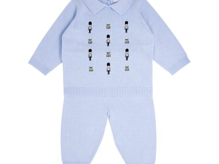 BLUES BABY -  Knit Solider Two Piece - Blue Online