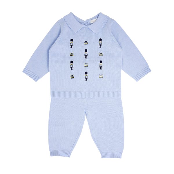 BLUES BABY -  Knit Solider Two Piece - Blue Online