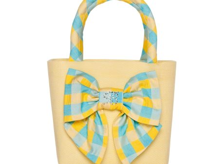 BALLOON CHIC - Check Handbag - Yellow For Discount