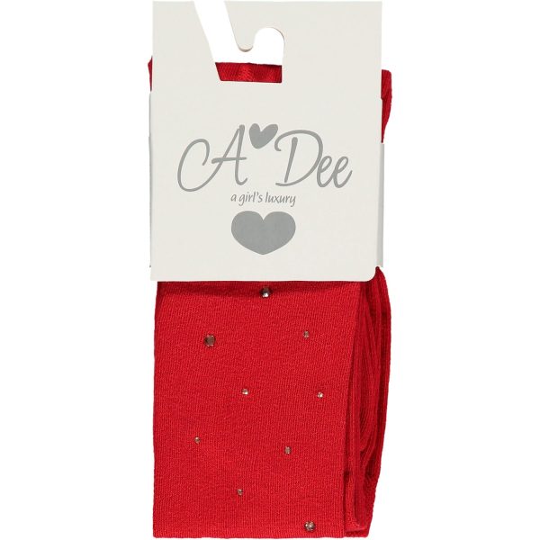 A DEE - A Dee Queen Cindy Diamanté Tights - Red For Sale