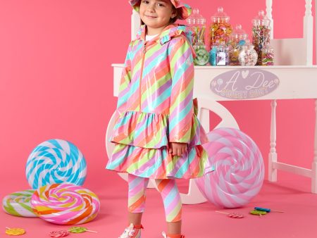 A DEE - Daphne Lollipop Love Stripe Raincoat - Coraline Cheap