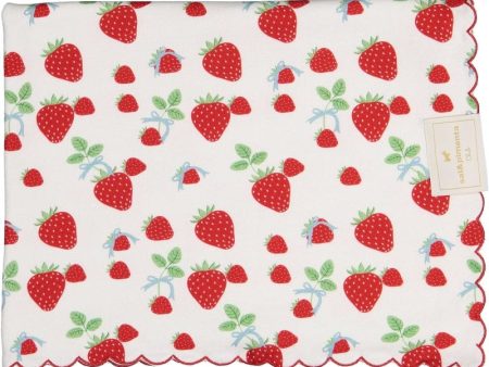 SAL & PIMENTA - Srawberry Berries & Bows Towel - White For Cheap