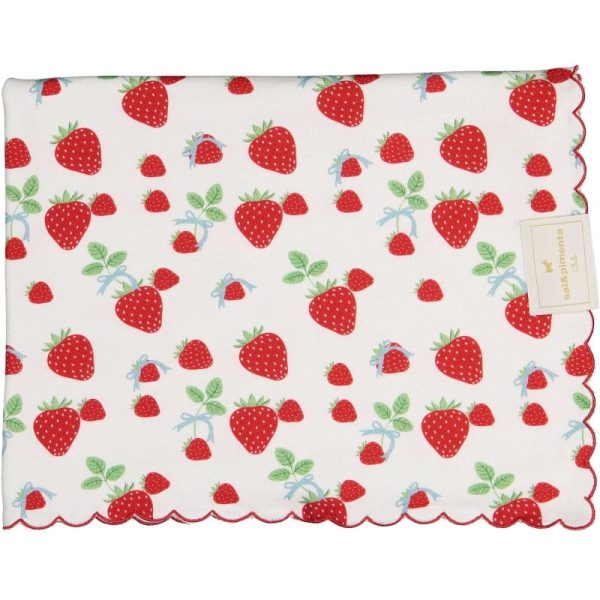 SAL & PIMENTA - Srawberry Berries & Bows Towel - White For Cheap