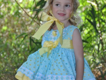 LA AMAPOLA - Valeria Baby Dress & Knickers - Yellow Fashion