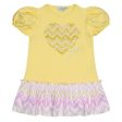 A DEE - Laura Chic Chevron Heart Dress - Lemon Sale