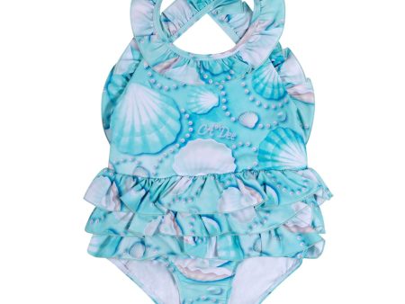 A DEE - Ariel Ocean Pearl Print Swimsuit - Aruba Blue Sale