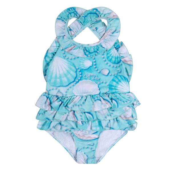 A DEE - Ariel Ocean Pearl Print Swimsuit - Aruba Blue Sale