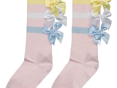 A DEE - Viola Tennis Club Knee High Socks - Pink Hot on Sale