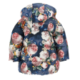 MONNALISA - Roses Puffer Coat - Navy Online Sale