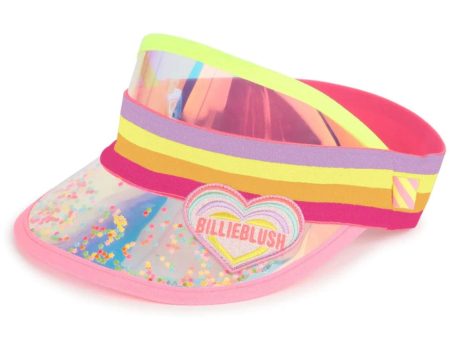 BILLIEBLUSH -  Clear Sequin Visor Cap  - Multi Online Sale