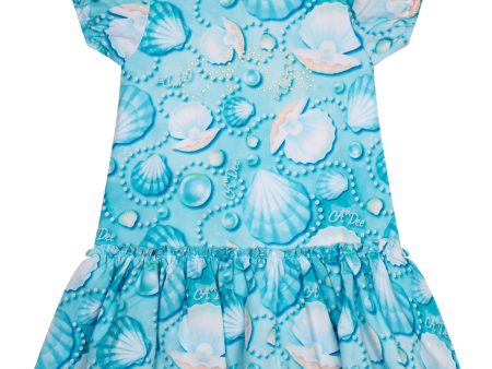 A DEE - Ophilia Ocean Pearl Print Dress -Aruba Blue Cheap