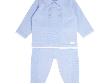 BLUES BABY -  Knit Two Piece - Blue Online now