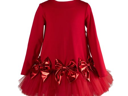 Daga - Follow My Heart Bow Tutu Dress - Red Fashion