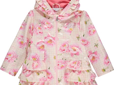 A DEE - Peony Dreams Anna Peony Print Raincoat - Pink on Sale