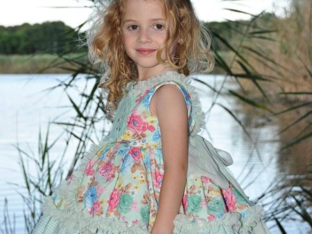 LA AMAPOLA - Gema Baby Dress - Mint Hot on Sale