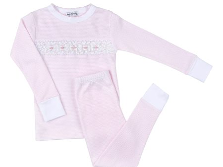 MAGNOLIA BABY - Hazel Smocked Pyjamas - Pink on Sale