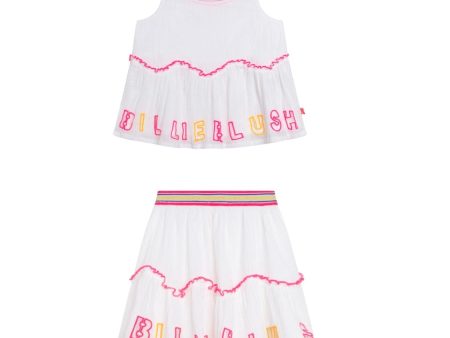 BILLIEBLUSH - Billi Blouse & Skirt Set - White For Cheap