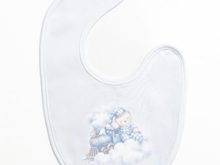 FIRST BABY - Train Bib  - Blue Online Sale