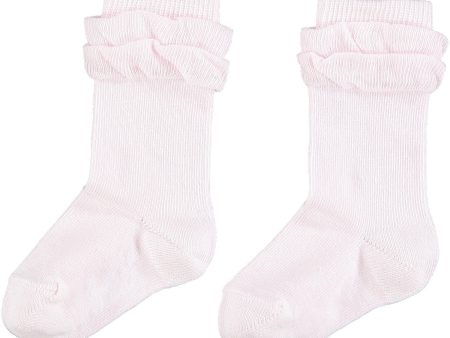 LITTLE A - Denise Frill Knee High Sock - Pink For Sale