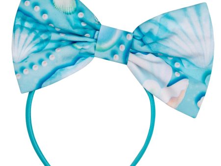 A DEE - Orianna Ocean Pearl Print Headband - Aruba Blue Online now