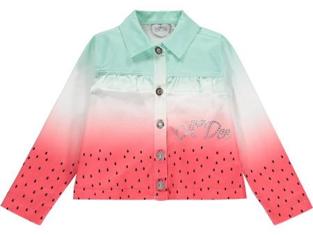 A DEE - Emma Ombré Denim Jacket- Mint For Sale