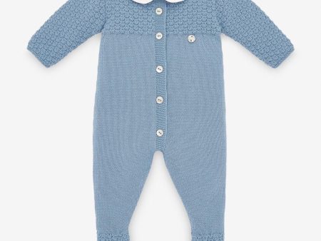 PAZ RODRIGUEZ - Knitted  Babygrow - Blue Supply