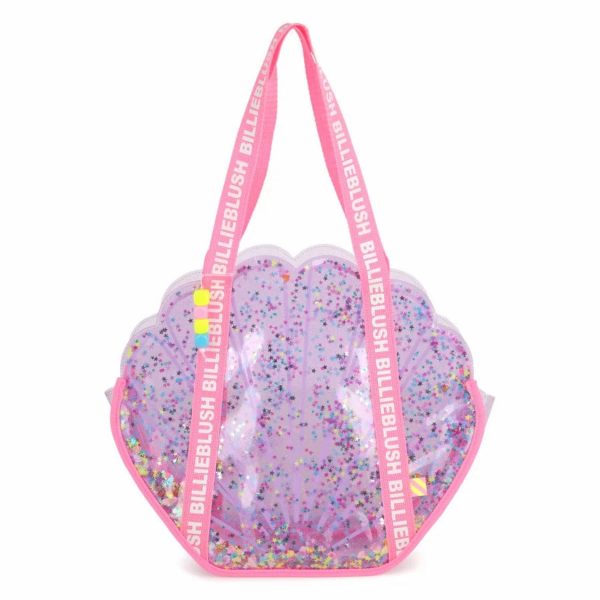 BILLIEBLUSH -  Clear Sequin Shell Bag - Multi Hot on Sale