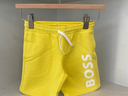 BOSS - Toddler Jersey Short Logo - Yellow Hot on Sale