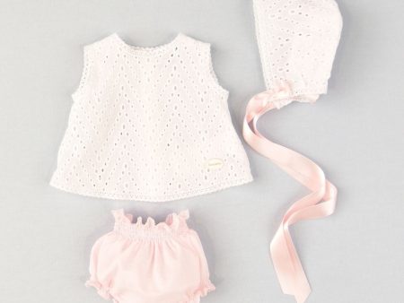 COCOTE - Three Piece Ribbon Dress Set - Pink Online now